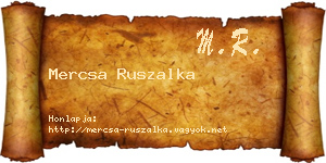Mercsa Ruszalka névjegykártya